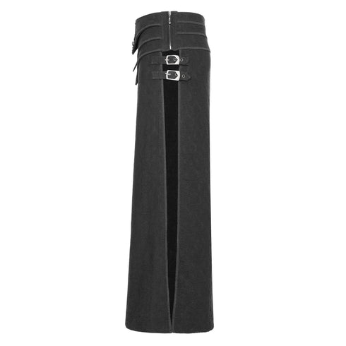 SiaLinda for Men: Herrenrock Ingvar, Kilt Stil, Baumwolle - Leinen, lang, schwarz - SiaLinda.com